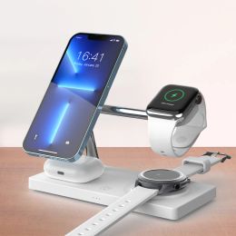 Chargers 4 in 1 Qi Wireless Charger Stand For iPhone 14 13 12 Samsung Fast Charging Station for iWatch Galaxy Watch 5 4 3 Airpods Pro 2 3