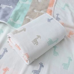 sets 6 Layers Baby Blanket 100% Muslin Cotton Baby Swaddle Baby Warp Swaddle Infant Bedding Receiving Blankets Baby Bath 5 Sizes