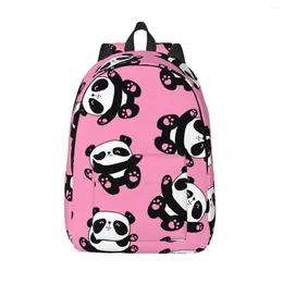 Backpack Laptop Unique Cute Panda Illustration School Bag Durable Student Boy Girl Travel