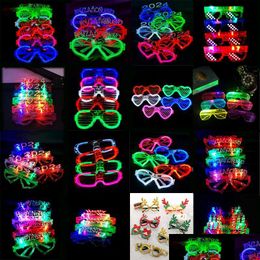 Other Wedding Favours Party Led Glasses Glow In The Dark Halloween Christmas Carnival Birthday Props Accessory Neon Flashing Toys Dro Dhdnk