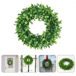 Decorative Flowers Eucalyptus Leaves Wreath Artificial Garland Front Door Summer Wall-mounted Ornament