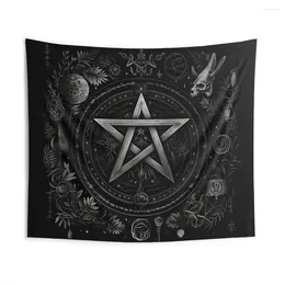 Tapestries Alchemical Pentagram Wall Tapestry Occult Aesthetic Witch Art Altar Cloth Meditation Room & Yoga Studio Decoration