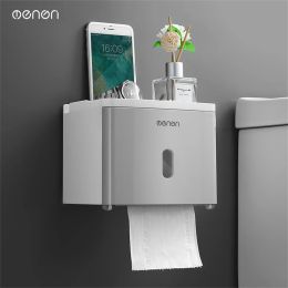 Holders Toilet Paper Roll Holder Wall Mounted Paper Towel Holder Bathroom Tissue Box Storage Rack Waterproof Shelf Bathroom Accessories