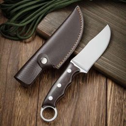 1pc Kitchen Boning Knife, EDC Convenient Fixed Blade, Sharp Fruit Knife, Wooden Handle, Suitable for Meat Knife, BBQ Knife