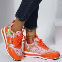 Casual Shoes 2024 Spring Autumn Women Sport Lace Up Flats Fashion Running Walking Sneakers Tenis Feminino Female