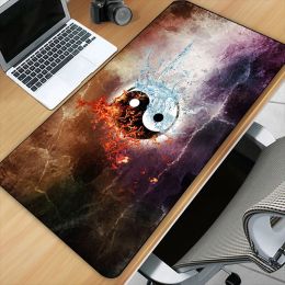 Rests Chinese Style Tai Chi Yingyang Hd Printing Mouse Pad Computer Pc Gamer Hot Large Desk Pads Computer Lock Edge Keyboard Mat Gifts