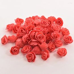 Decorative Flowers 500pcs 3.5cm PE Foam Rose Artificial Wedding Party Accessories DIY Craft Home Decor Handmade Flower Head Wreath Supplies