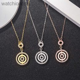 Fashion Luxury Blgarry Designer Necklace S925 Sterling Silver Necklace Female Rotatable Micro Inlaid Jewellery with Logo and Gift Box