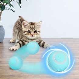 Toys Fun Teaser Cat Toy Automatic Ball Activity Electric Rolling Track Ball Moving Crinkle Hunting Scratcher Interactive Smart