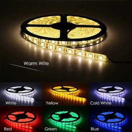 30PCS LED Strip 5050 DC12V 60leds/M 5M/LID LED LID LID RGB 5050 شرائط LED