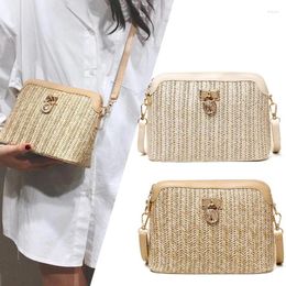 Shoulder Bags 2024 Summer Straw Crossbody For Women Handmade Woven Female Beach Party Holiday Bohemia Packet