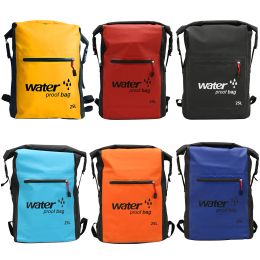 Bags Unisex Waterproof Storage Bag Cushioned Shoulder Strap 25L Waterproof Backpack Wear Resistance for Camping Boating Surfing Beach