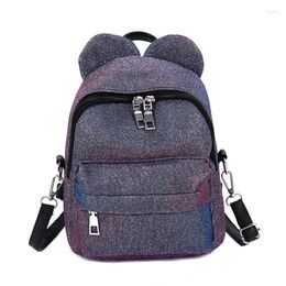 School Bags ASDS-Portable Women Sequins Backpack Girls Mini For Teenage Small Travel Bag