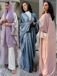 Ethnic Clothing Eid Muslim Abaya For Women Silky Abayas Dress Cardigan Caftan Saudi Arabic Party Ramadan Maxi Vestidos Morocco Kaftan Long