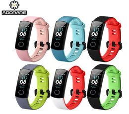 Silicone Strap For Huawei Honor Band 4 Soft Colorful Replacement Strap For Huawei Honor 4 Fashion Accessorize Belt3036265