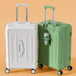 Luggage Multifunctional Rolling Luggage Trolley Box 24 26 inch Female Large Capacity Charging Travel Password Box 20 Inch Boarding Case
