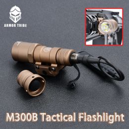 Scopes Tactical Metal Airsoft Weapon Gun Light Surefir M300 M300B Flashlight Rifle 600 Lumens Hunting Lamp Fit 20mm Rail Lanterna Torch