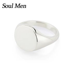 Rings Custom Engravable Solid 925 Sterling Silver Signet Rings Mens Wedding Band Personalise Anniversary Jewellery Gift for VIP Link