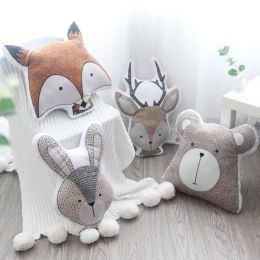 sets Pillows For Children Animals Shape Chair Seat Bedding Cushion Cartoon Cute Baby Deco Cushion Soft Toddler Boys Girls Gift