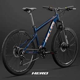 Bikes 24/26/27.5 inch Mountain Bike Shock Absorption Cross Country Bicycle 24/27 Speed Hydraulic Disc Brake For Man Woman Y240423