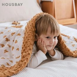 sets Baby Blanket 120*150Cm Winter Thick Warm Kids Comforter Bedding Cotton Velvet Patchwork Design Quilt 16 Years Crib Blanket