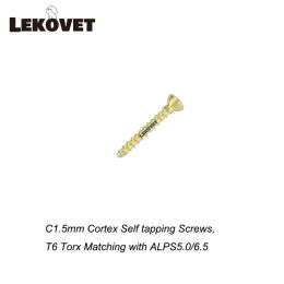 Instruments 1.5mm Titanium Cortical Screws ALPS PRCL locking system veterinary Orthopaedic insrtuments pet animal surgical kyon