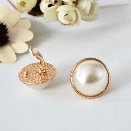 Earrings 6pcs New Fashion romantic big round pearl ear clip exaggerated girl valentine's day gifts wholesale Jewellery ear clip