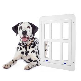Cages Pet Door Safe Lockable Magnetic Screen Outdoor Dog Cats Window Gate House Enter
