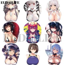 Mouse Pads Wrist Rests Azur Lane Taihou Formidable Chapayev 3D Mousepad Hand Wrist Rest Mouse Pad Mousepad Silicone Oppai Soft Mouse Mat Office Work Y240423