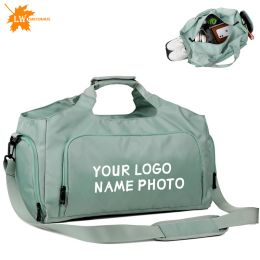 Bags Personalized Bag With Logo Gym Bag Wet And Dry Separation Swimming Bag Fitness Bag Luggage Bag custom Printed Name Photo Pattern