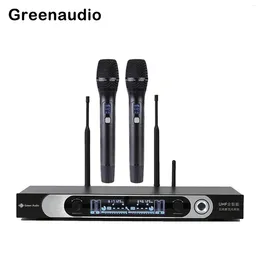 Microphones GAW-A320 UHF Fully Intelligent KTV Home Wireless Microphone Entertainment Stage Performance Conference Speech One Drag Two Mics