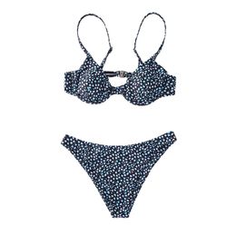 New European and American Fashion Swimsuit Split Bikini Set for Women's Swimwear Polka Dot Micro Sexy Bikini Set