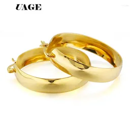 Hoop Earrings UAGE Big Trendy Gold Colour Jewellery Wholesale Round Large Size For Women