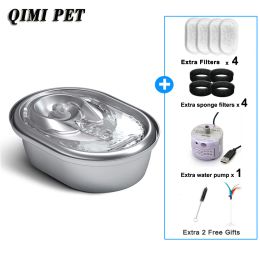 Supplies Stainless Steel Cat Water Fountain Healthy Pets Fountain Dishwasher Safe Dog Water Dispenser Super Quiet Water Fountain