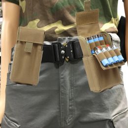 Holsters Tactical Holsters Molle Bag Universal 25 Round 12ga 12 Gauge Ammo Shells Reload Magazine Pouches Military Molle Waist Belt Bag