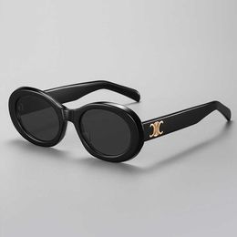 Designer Sunglasses Plate Glasses Sunglasses Womens Oval Frame White Sunglasses Internet Famous Same Style Counter Quality 9045