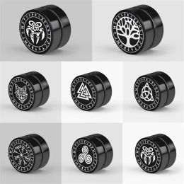 Earrings Small Black Punk Magnet Clip/Stud Earrings For Women Men Boy New Fashion Geometry Stainless Steel Jewelry Accessories Earrings