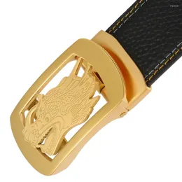 Belts 2024 Fashion High Quality Stainless Steel Men's First Layer Belt Casual Women Luxury Designer Brand Automatic Buckle