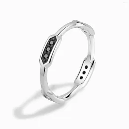 Cluster Rings European And American S925 Sterling Silver Personalised Exaggerated Creativity Exquisite Three Small Diamond Women's Ring
