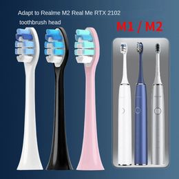 12 pieces Toothbrush Replacement Heads for Fit Real Me M2 / M1 Realme Rtx2102 RMH2012 Toothbrush Head White Black Pink Bridges 240409