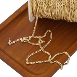 Necklaces 6 Feet 2.7*3.5mm 14K Gold Filled Curb Chain, Hip Hop Style Chain , DIY Necklace Chain, Jewellery Making Supplies Free Shipping