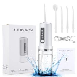 Irrigators 230ml Oral Care Irrigator Cordless Water Dental Flosser Portable Electric Oral Irrigator with 4 Jet Tips Teeth