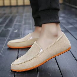 Mens Casual Cloth Shoes Spring and Autumn Canvas Fashion Loafers Men Zapatos De Tela Casuales Para Hombres 240420