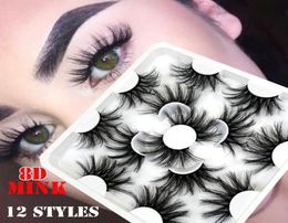 7 Pairs Mink False Eyelashes 25mm Dramatic Eyelashes Thick Mink Lashes Natural Volume Eyelash Extension Handmade Fake Lash4923204