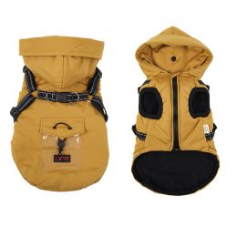 Jackets Winter Dog Jacket Warm Dog Coats for Small Medium Dogs with Harness Waterproof Dog Fleece Vest Snow Suit for Cold Weather Outfit