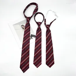 Bow Ties Teens Students Shirt Necktie Women British Style Striped Uniform Detachable Collars Removable Costume Accessories