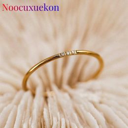 Bands 2023 New Fashion Jewelry Gift Titanium Steel Cubic Zirconia Thin Finger Ring Jewelry Zircon Wedding Engagement Rings for Women