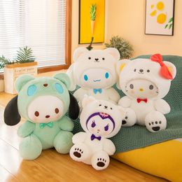 Plushies Cinnamonroll Kuromi Pochacco Stuffed Plush Doll Cos Bear Cute Toys Children Birthday Gifts