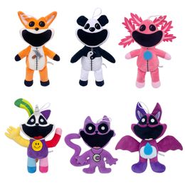 Smiling critters horror animal plush toy series purple cat doll green rabbit plush toy