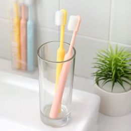 2024 Candy Color Soft Bristle Toothbrush Adult Couple Household Protective Cover Superfine Super Soft Small Head Toothbrushfor Soft Bristle Toothbrush